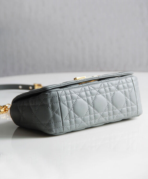 Christian Dior Small Dior Caro Bag Grey